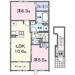 パピーⅠの物件間取画像